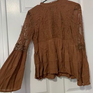Cute fall lace long sleeve